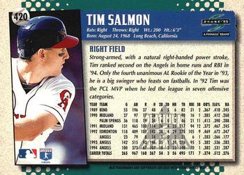 1995 Score - Platinum Team Sets #420 Tim Salmon Back
