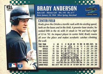 1995 Score - Platinum Team Sets #421 Brady Anderson Back