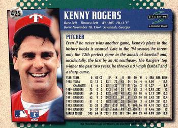 1995 Score - Platinum Team Sets #425 Kenny Rogers Back