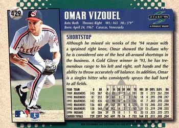 1995 Score - Platinum Team Sets #429 Omar Vizquel Back