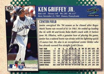 1995 Score - Platinum Team Sets #437 Ken Griffey Jr. Back