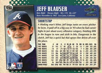 1995 Score - Platinum Team Sets #440 Jeff Blauser Back