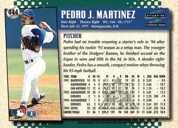1995 Score - Platinum Team Sets #444 Pedro J. Martinez Back