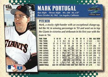 1995 Score - Platinum Team Sets #446 Mark Portugal Back