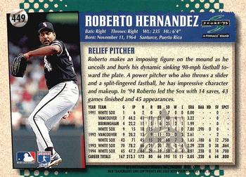 1995 Score - Platinum Team Sets #449 Roberto Hernandez Back