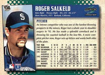 1995 Score - Platinum Team Sets #458 Roger Salkeld Back