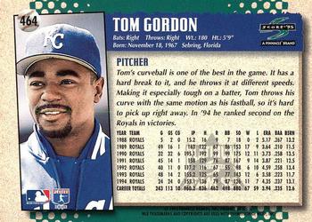 1995 Score - Platinum Team Sets #464 Tom Gordon Back