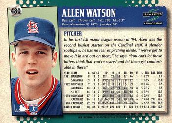 1995 Score - Platinum Team Sets #480 Allen Watson Back