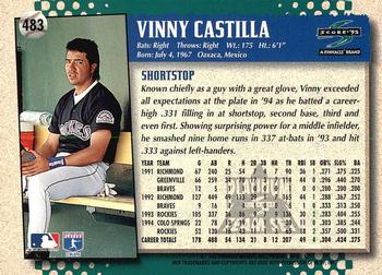 1995 Score - Platinum Team Sets #483 Vinny Castilla Back