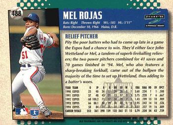1995 Score - Platinum Team Sets #488 Mel Rojas Back