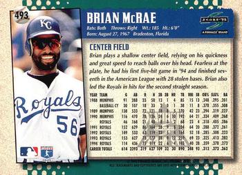 1995 Score - Platinum Team Sets #493 Brian McRae Back