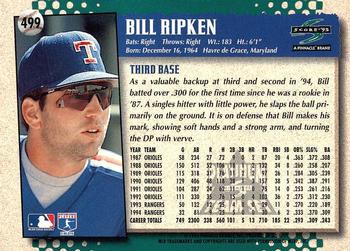 1995 Score - Platinum Team Sets #499 Bill Ripken Back