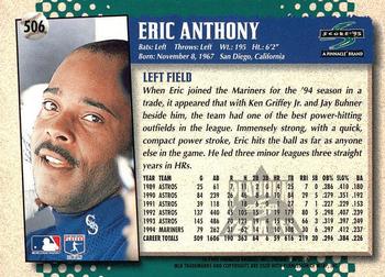 1995 Score - Platinum Team Sets #506 Eric Anthony Back