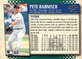 1995 Score - Platinum Team Sets #509 Pete Harnisch Back