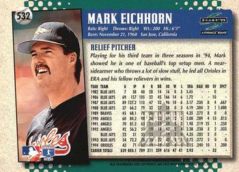 1995 Score - Platinum Team Sets #532 Mark Eichhorn Back
