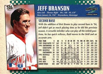 1995 Score - Platinum Team Sets #535 Jeff Branson Back