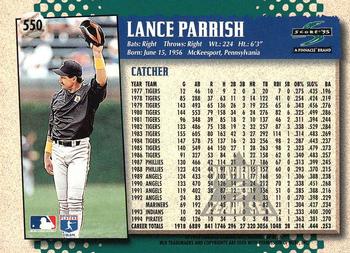 1995 Score - Platinum Team Sets #550 Lance Parrish Back