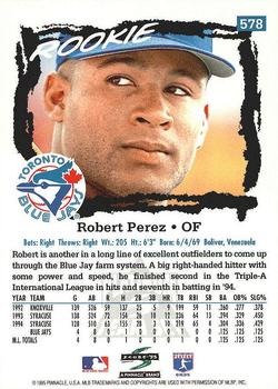 1995 Score - Platinum Team Sets #578 Robert Perez Back