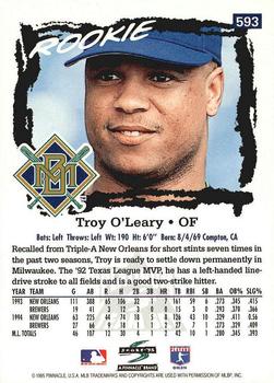 1995 Score - Platinum Team Sets #593 Troy O'Leary Back