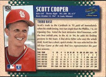 1995 Score - You Trade 'em #427 Scott Cooper Back