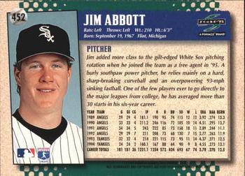 1995 Score - You Trade 'em #452 Jim Abbott Back