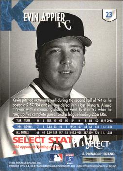 1995 Select - Artist's Proofs #23 Kevin Appier Back