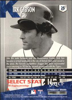 1995 Select - Artist's Proofs #25 Kirk Gibson Back