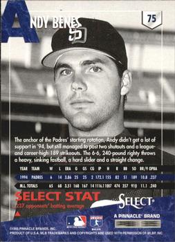 1995 Select - Artist's Proofs #75 Andy Benes Back