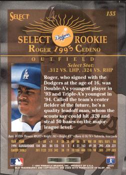 1995 Select - Artist's Proofs #155 Roger Cedeno Back
