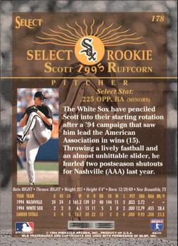 1995 Select - Artist's Proofs #178 Scott Ruffcorn Back