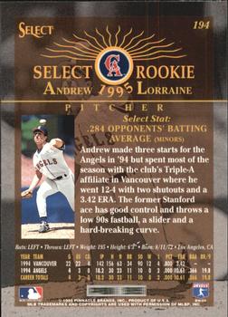 1995 Select - Artist's Proofs #194 Andrew Lorraine Back
