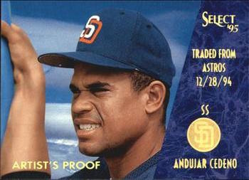 1995 Select - Artist's Proofs #229 Andujar Cedeno Front