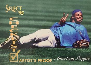 1995 Select - Artist's Proofs #243 American League Checklist Front