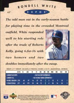 1995 SP Championship - Die Cuts #67 Rondell White Back
