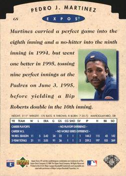 1995 SP Championship - Die Cuts #68 Pedro Martinez Back