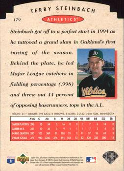 1995 SP Championship - Die Cuts #179 Terry Steinbach Back