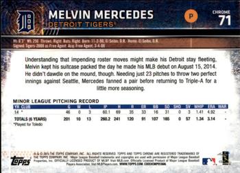 2015 Topps Chrome #71 Melvin Mercedes Back