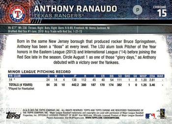 2015 Topps Chrome #15 Anthony Ranaudo Back