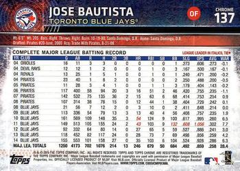 2015 Topps Chrome #137 Jose Bautista Back