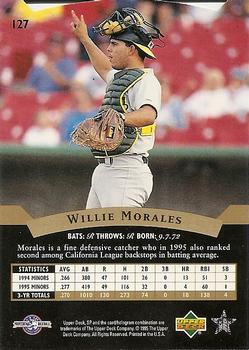 1995 SP Top Prospects #127 Willie Morales  Back