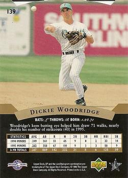 1995 SP Top Prospects #139 Dickie Woodridge  Back