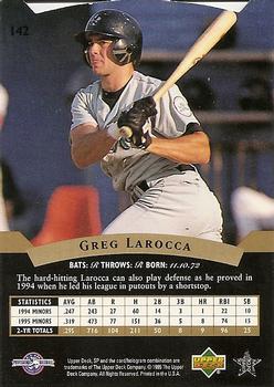 1995 SP Top Prospects #142 Greg LaRocca  Back