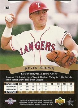 1995 SP Top Prospects #161 Kevin Brown Back