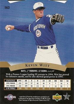 1995 SP Top Prospects #163 Kevin Witt  Back