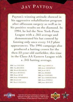 1995 SP Top Prospects #9 Jay Payton  Back