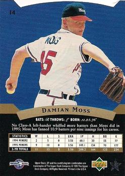 1995 SP Top Prospects #14 Damian Moss  Back