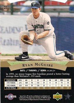 1995 SP Top Prospects #23 Ryan McGuire  Back