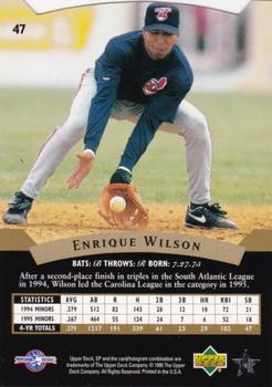 1995 SP Top Prospects #47 Enrique Wilson  Back