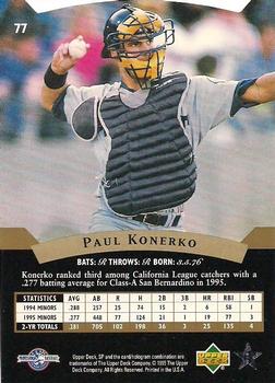 1995 SP Top Prospects #77 Paul Konerko  Back