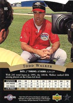 1995 SP Top Prospects #85 Todd Walker  Back